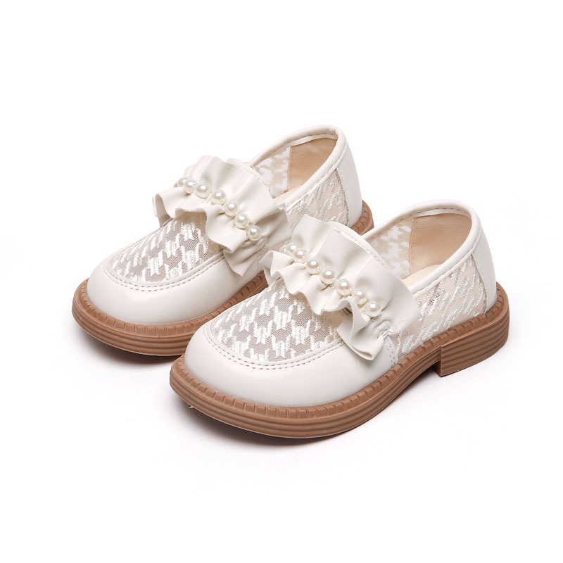 sepatu flat anak hiasan mutiara cantik 100% import korean styl