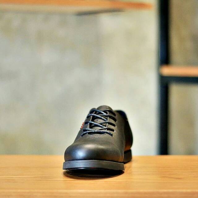 BRADLEY'S LOW HOUBIS Black - Sepatu Formal Pria Pantofel Hitam Oxford Kerja Kuliah Kasual Kulit Asli