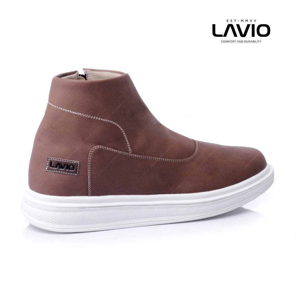 Lavio Sepatu Boots Wanita Cewe Zipper sleting Keren Korea Kekinian Davina Orchid Original