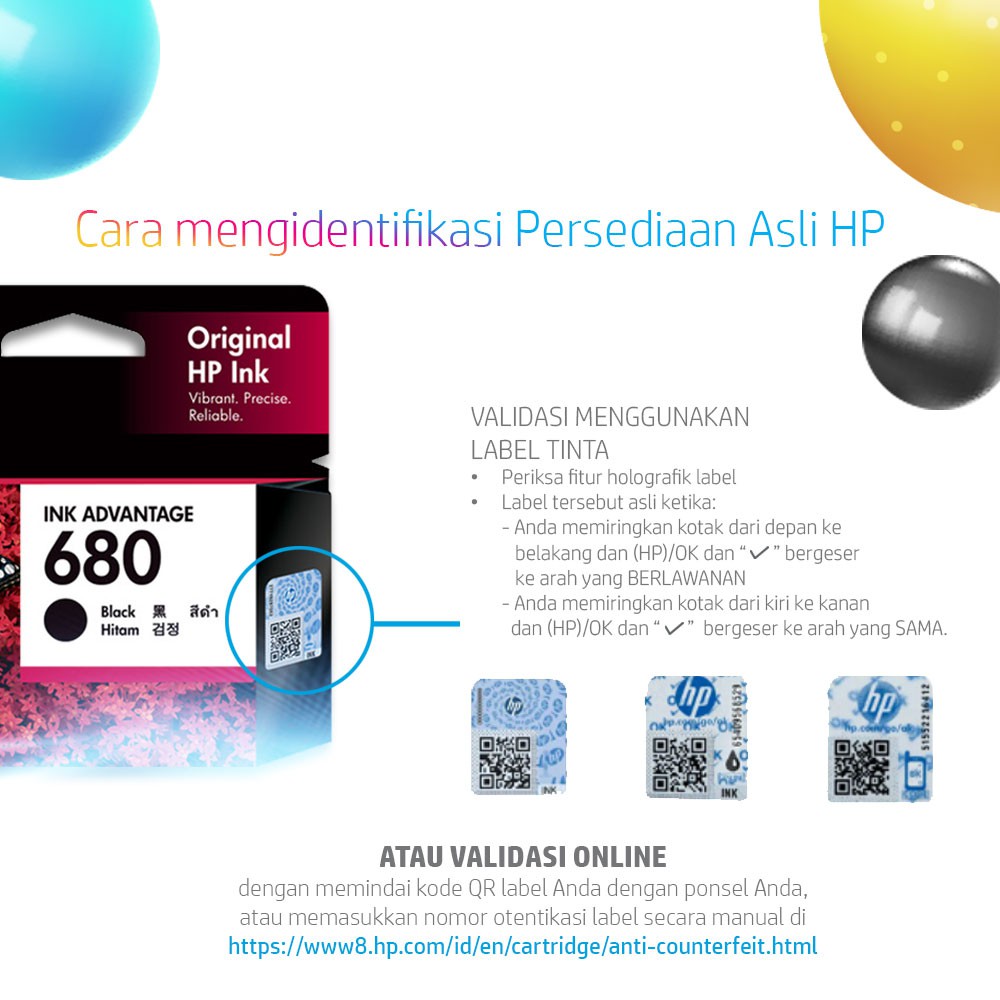 HP Tinta 680 Tri Color Original Ink Advantage Cartridge [F6V26AA]