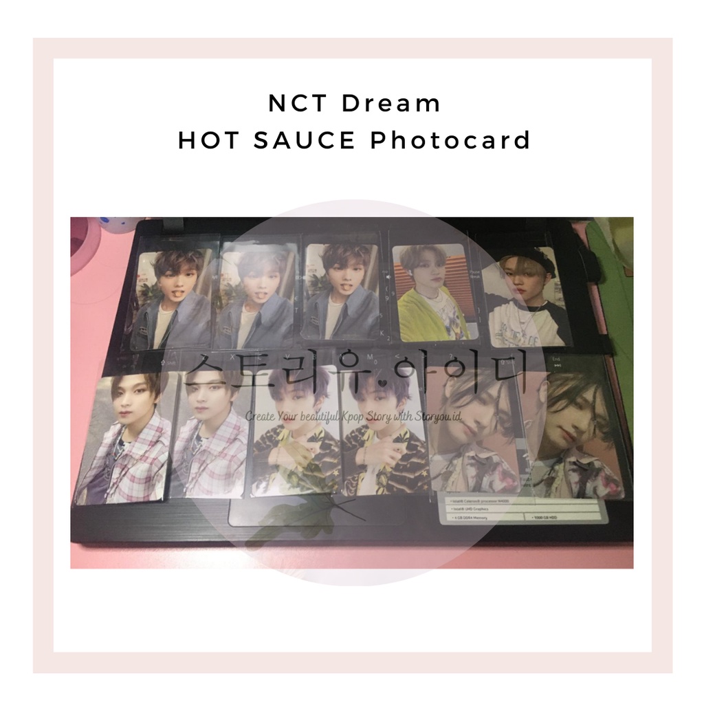 NCT Dream Hot Sauce Photocard PC Renjun Chilling, Haechan Chilling, Jisung Crazy, Chenle Boring, Jen