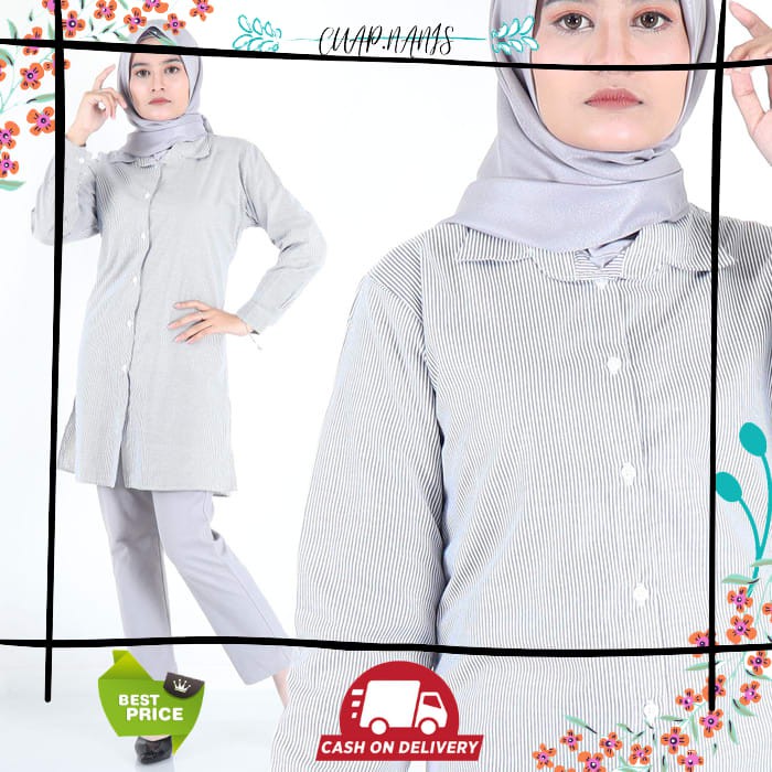 Atasan Wanita Laila Tunik - Grey