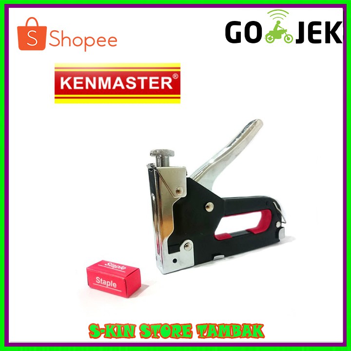 

Staples Tembak Kenmaster Staple Gun 4-14mm Steel Staples Gagang Besi