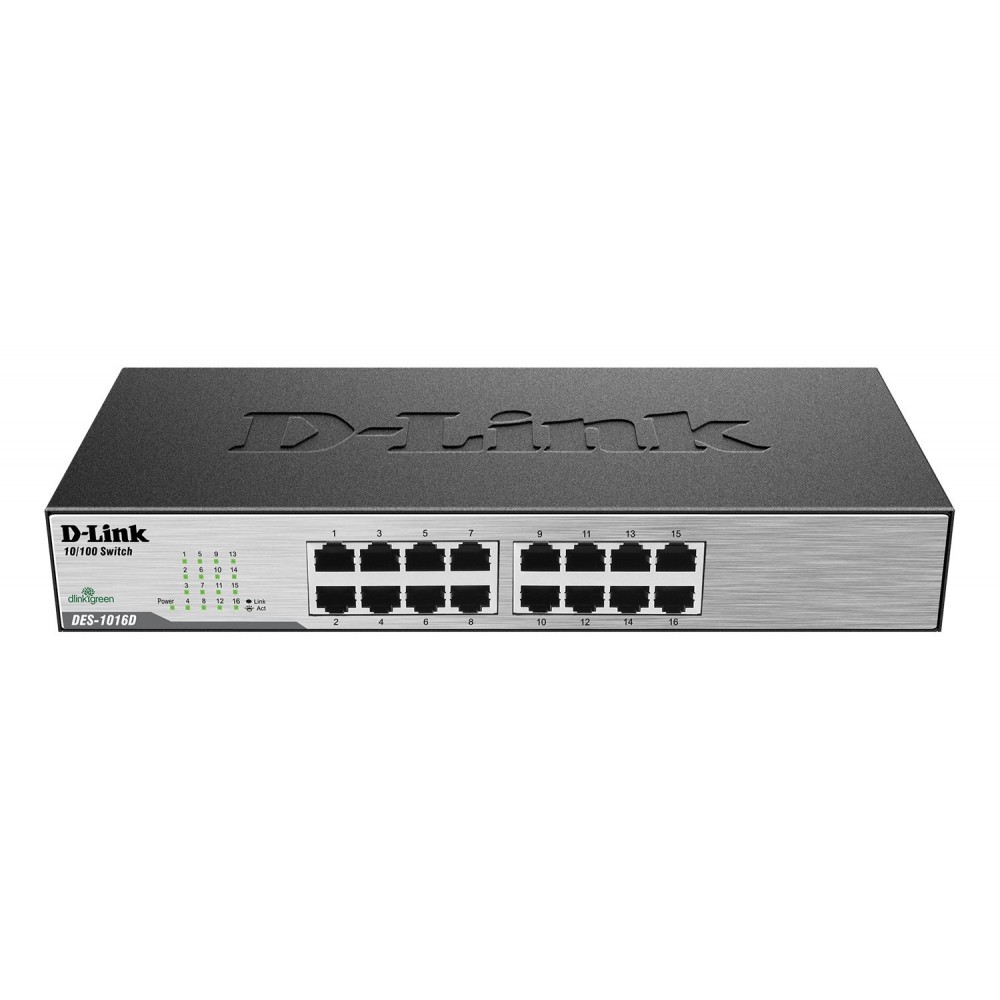 Switch D-Link DES-1016D 16Port 10/100Mbps - Hub DLink DES1016D Metal