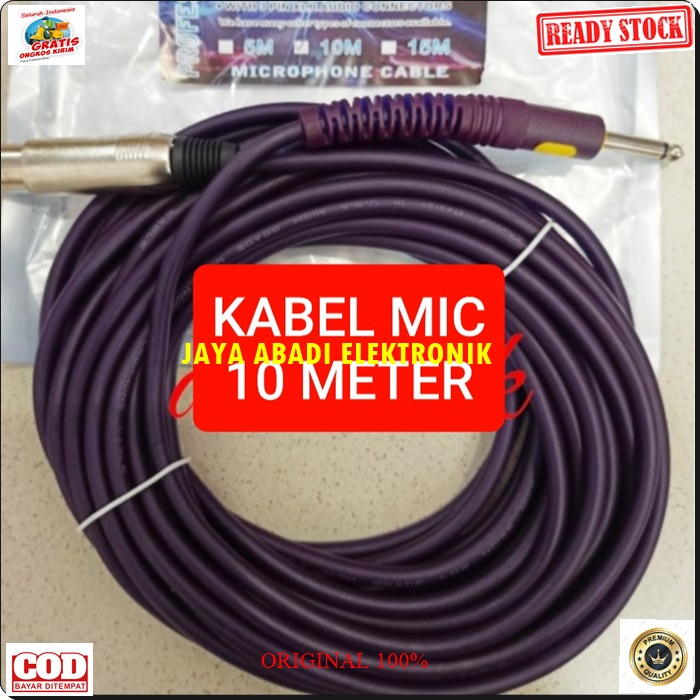 G532 ORIGINAL KABEL MIC 6.5 MM 10 M METER CABLE MIK MIKROPHONE MICROPHONE MIKROPON PRO PROFESIONAL AUDIO SOUND SISTEM AKSESORIS UNIVERSAL XLR WIRE WIRED MIXER MEJA G532  microphone asli TEBAL KUAT mikrophone mik dynamic meter universal pro profesional voc