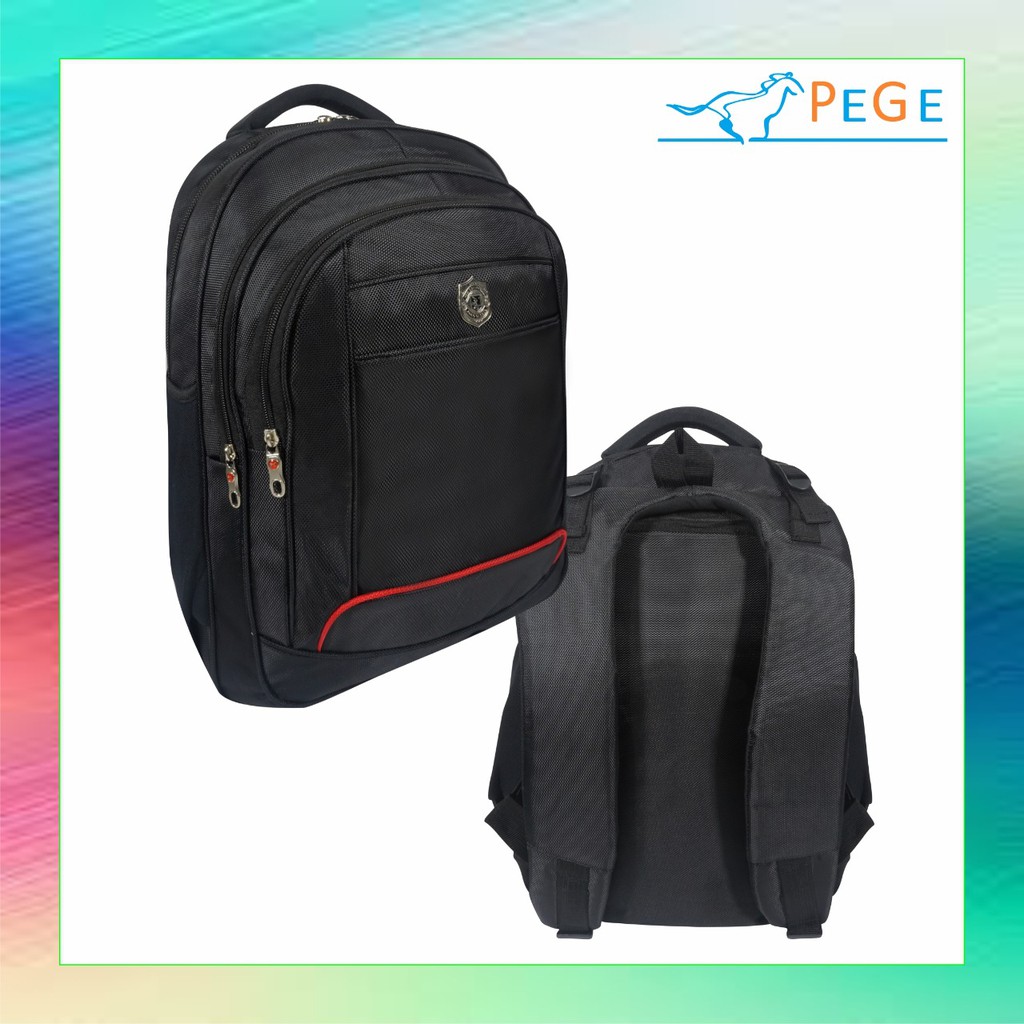 Ransel Laptop Punggung Pria Wanita Ada Slot Laptop Bahan Waterproof Free Raincoat - Polo Global 9824