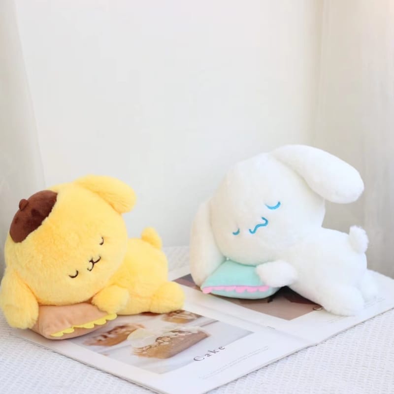 Boneka Cartoon Bantal Gantungan Kunci Bahan Plush