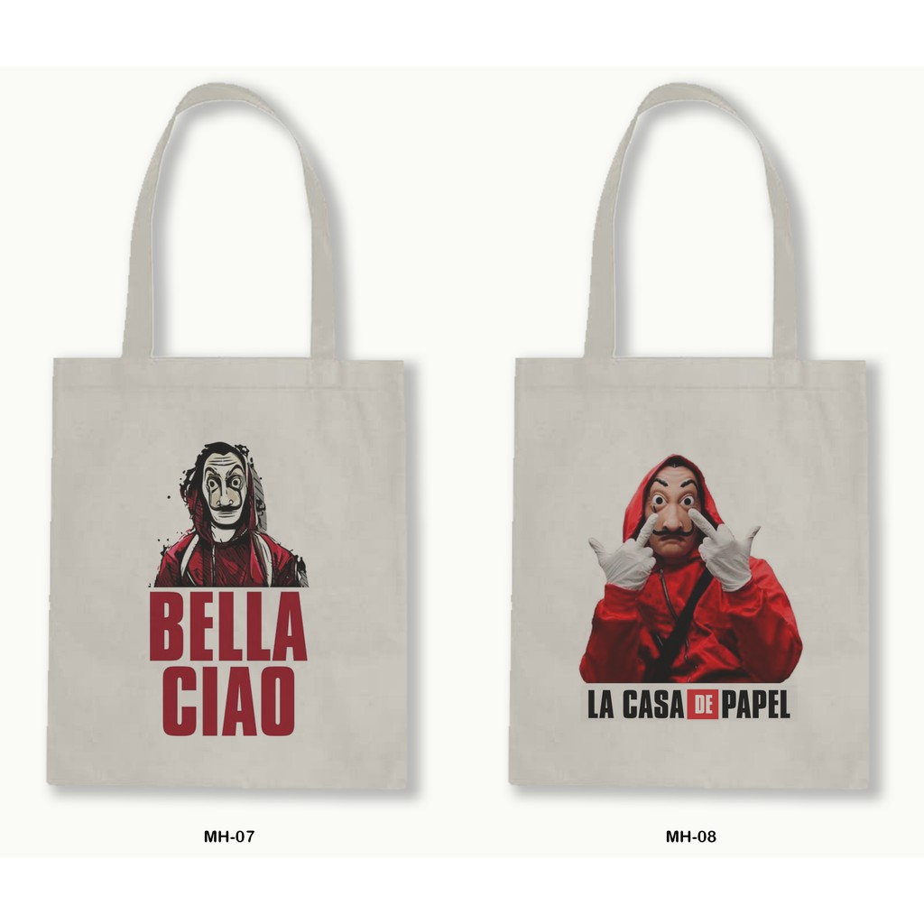 TOTE BAG BLACU 30X40-MONEY HEIST-01