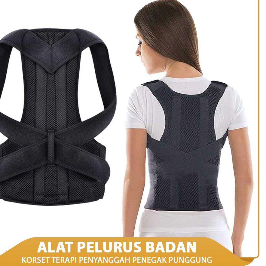 Alat Pelurus Badan Kosret Sabuk Terapi Penyangga Penegak Punggung Agar Tidak Bungkuk ✓
