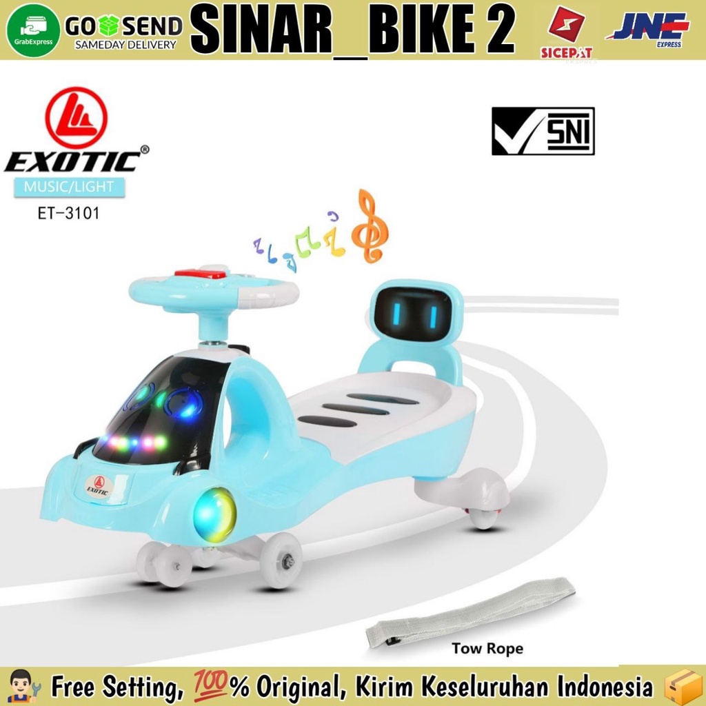 Swingcar EXOTIC ET 3101 Mainan Anak Mobilan Dorong Ayun Stir