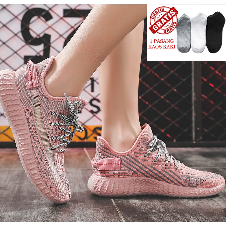 Sepatu Sneakers Import TW07-04  Olahraga Kasual Outdoor Fashion Running Shoes Sneakers Wanita[FREE BOX]