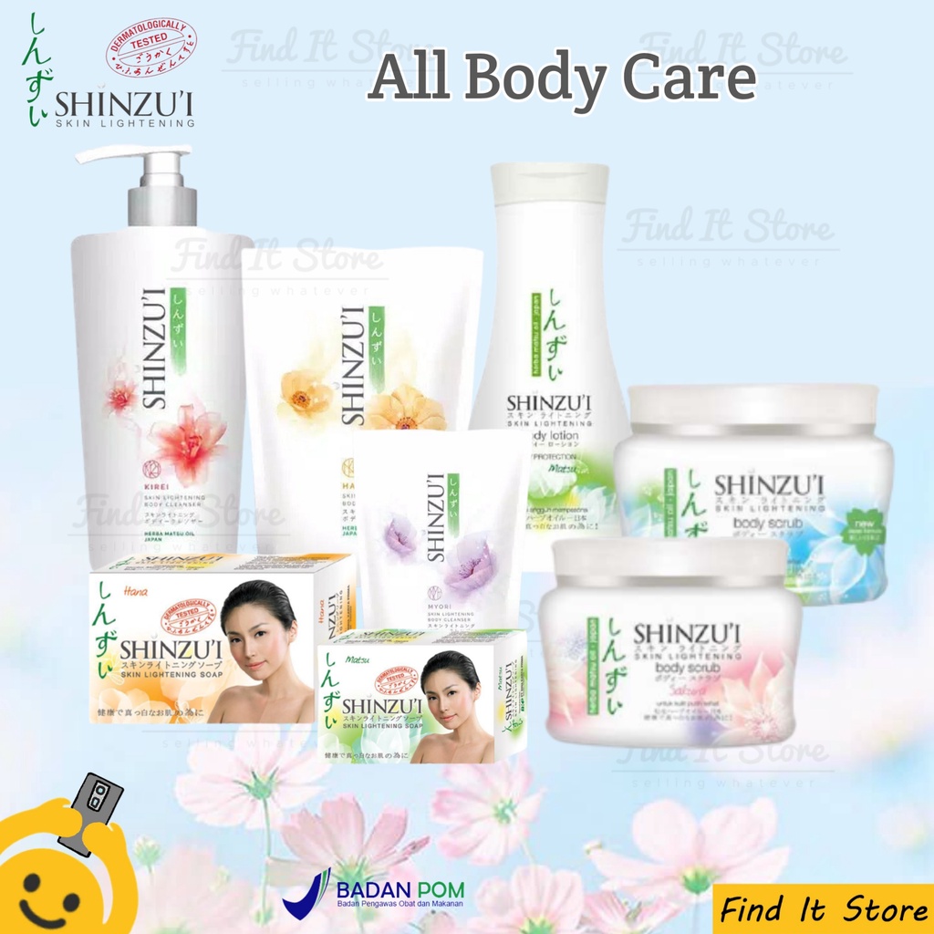 Shinzui Skin Lightening Body Care | Sabun Cair | Scrub Lulur Mandi BPOM Brightening Soap