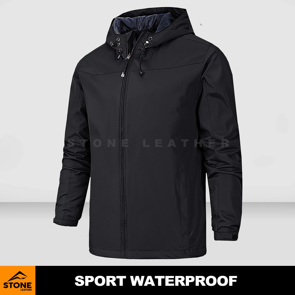 Jaket Taslan Pria Outdoor Sport Waterproof