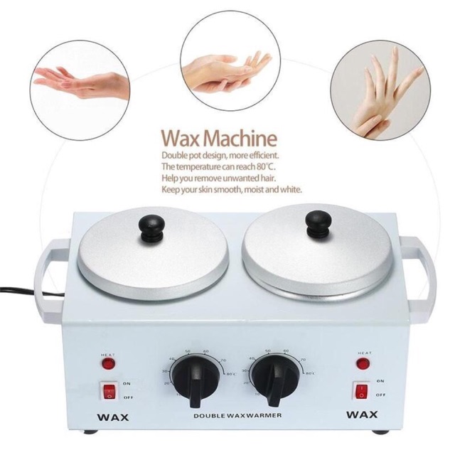 double wax warmer heater/ pemanas 2 tungku/ dual pot hot parafin