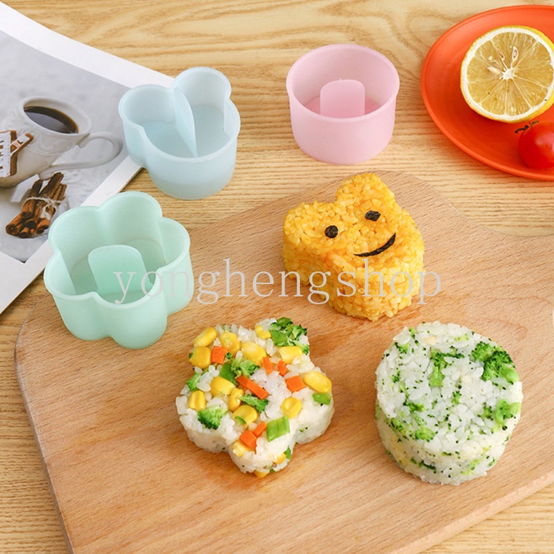 Cetakan Sushi / Onigiri / Bola Nasi / cookie / Roti / sandwich DIY Desain Kartun Lucu Kreatif Untuk Anak