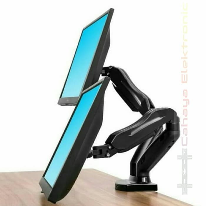 Jual SitStand Double Dual Monitor ARM Mount Stand Bracket Komputer TV ...