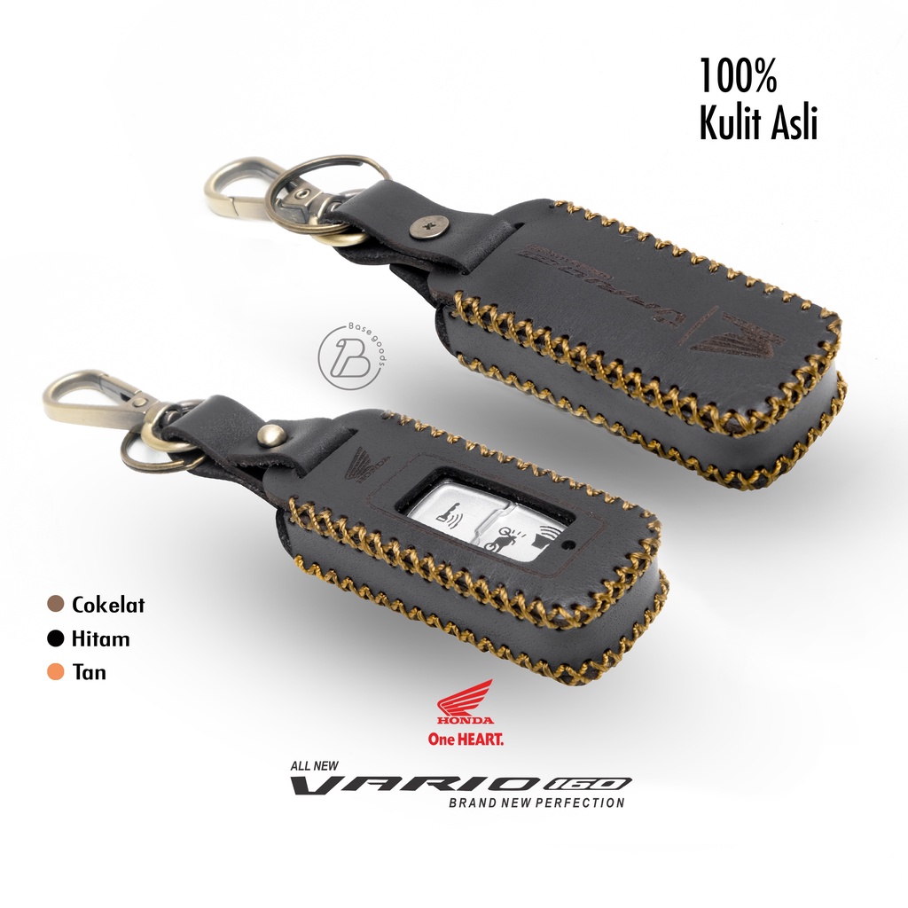 Gantungan Kunci Sarung Remote Case Cover Kunci Smart key Honda Vario 160 Kulit Asli