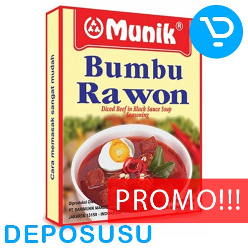 

MUNIK Bumbu RAWON 125g | Diced Beef in Black Sauce Soup Seasoning (SKU-21)