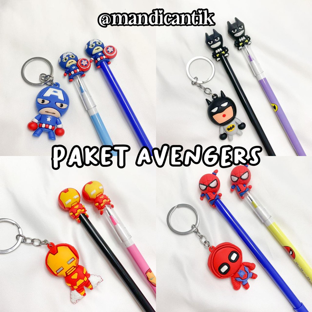 

Paket Alat Tulis Avengers Sepaket Isi 3 Pcs KADO UNIK COD