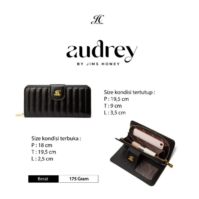 Jimshoney Anna Audrey Wallet Dompet wanita pendek panjang slot kartu card holder dompet lipat cod