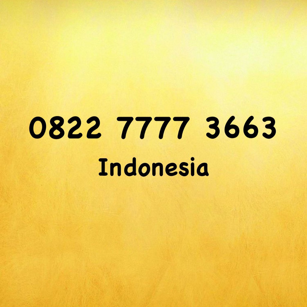 Nomor Cantik Simpati LOOP Kuartet A Tengah - 663 - 63 - 0822 7777 3663