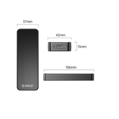 Ssd m2 enclosure orico Ngff sata usb3.1 type-c 6Gbps 2280 hm2c3 - casing m.2 b-key external hm2-c3