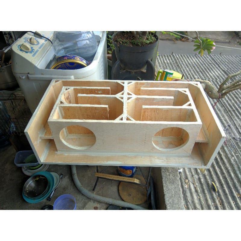 Box speaker SPL 6 inch transmission line double Mentahan