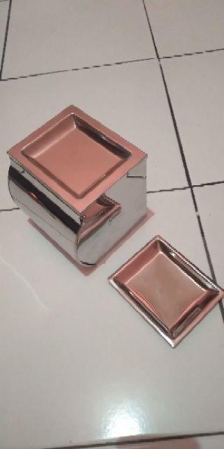 Tempat Tissu Holder Tisu Gulung Stainless Dinding