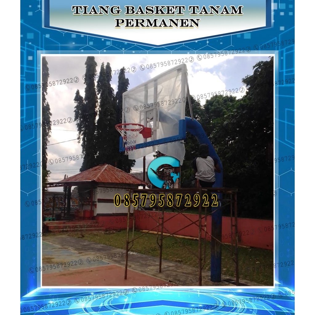 Tiang Basket Tanam Permanen - Ring Basket Murah - Basket Tanam