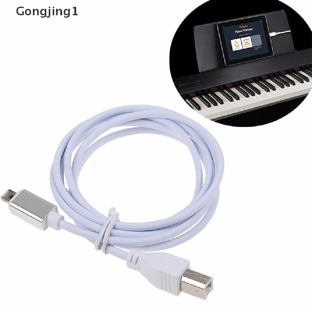 Gongjing1 Kabel Konverter MIDI Keyboard Lightning Ke Tipe-B USB 2.0 Untuk iPhone 7 8 X iPad