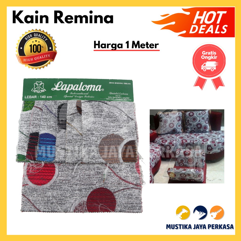 Kain Sofa Interior Stool Remina Motif Tekstur Bukan Kain Kanvas Hikaron Murah Meteran Divine
