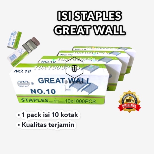 

ORIGINAL ISI STAPLES GREAT WALL NO 10- GROSIR ATK