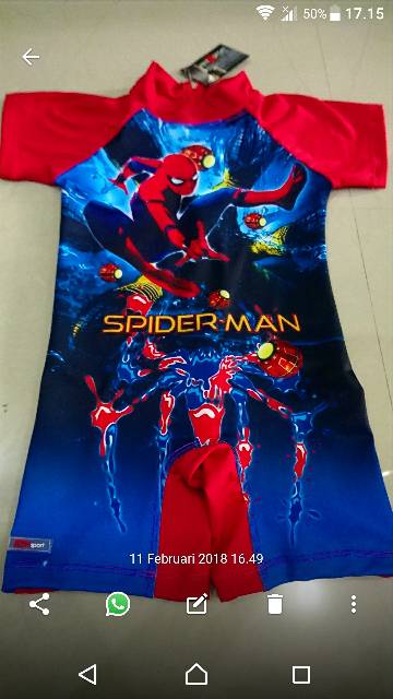 BAJU RENANG ANAK COWOK 8-12 TAHUN SIZE 2L- 4L MC QUEEN / SPIDERMAN / BATMAN BEN'S ORIGINAL