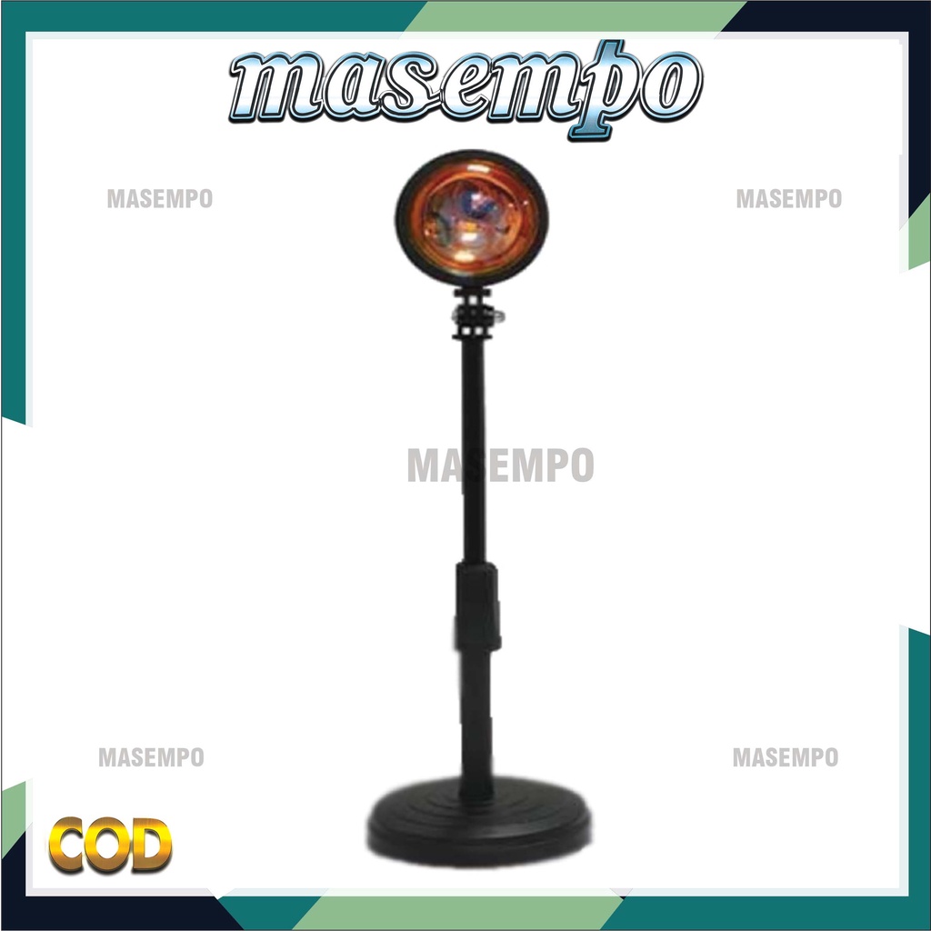 Lampu Sunset MM Aesthetic Efek Matahari Lampu Matahari Sunset Lamp Lampu Tidur Led Sorot