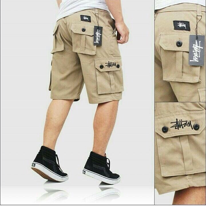 CELANA CARGO PENDEK STUSSY COKLAT TUA