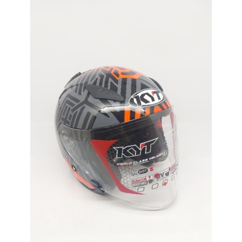 HELM KYT GALAXY FLAT R NEON GORILLA BLUE DAN GORILA REDDOBEL VISOR M L xl xxl-4