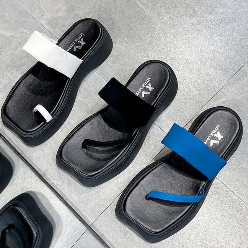 RYX - Puffy Rizen Sandal Slip-On Hak Wanita Fashion Casual - Ori Import