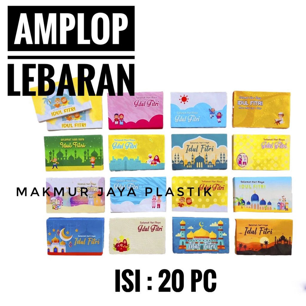 

AMPLOP MOTIF LEBARAN THR IDUL FITRI ISI 20 PC