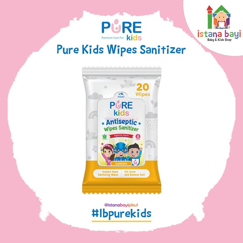 Pure Kids Antiseptic Wipes Sanitizer 20 sheet