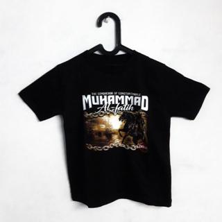 Kaos Baju Anak Laki Laki Muhammad Al Fatih Warna Hitam Murah