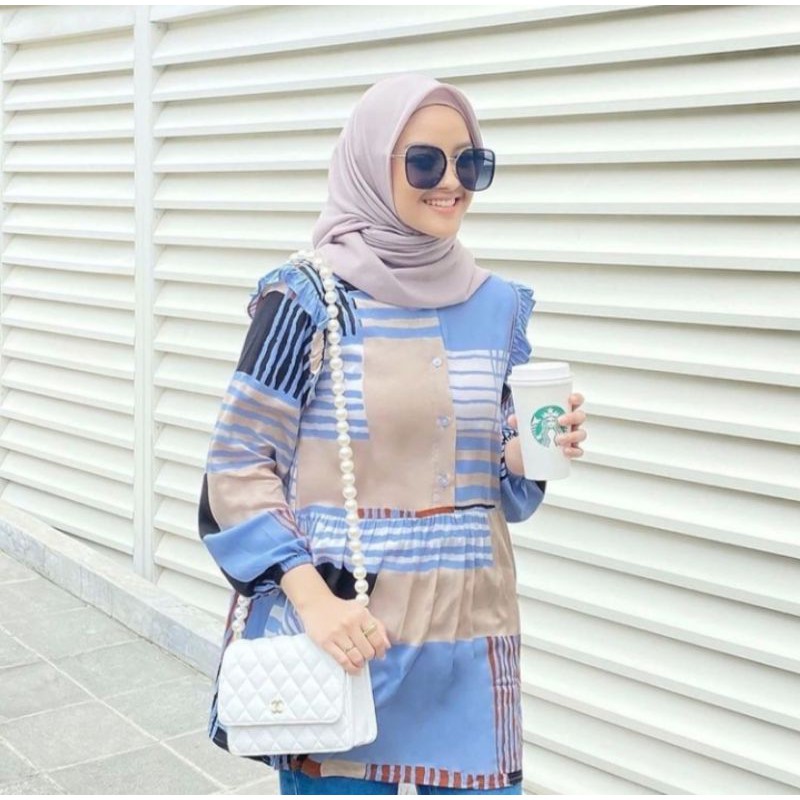 Vanilla Hijab Doris Blouse MIAMI size L