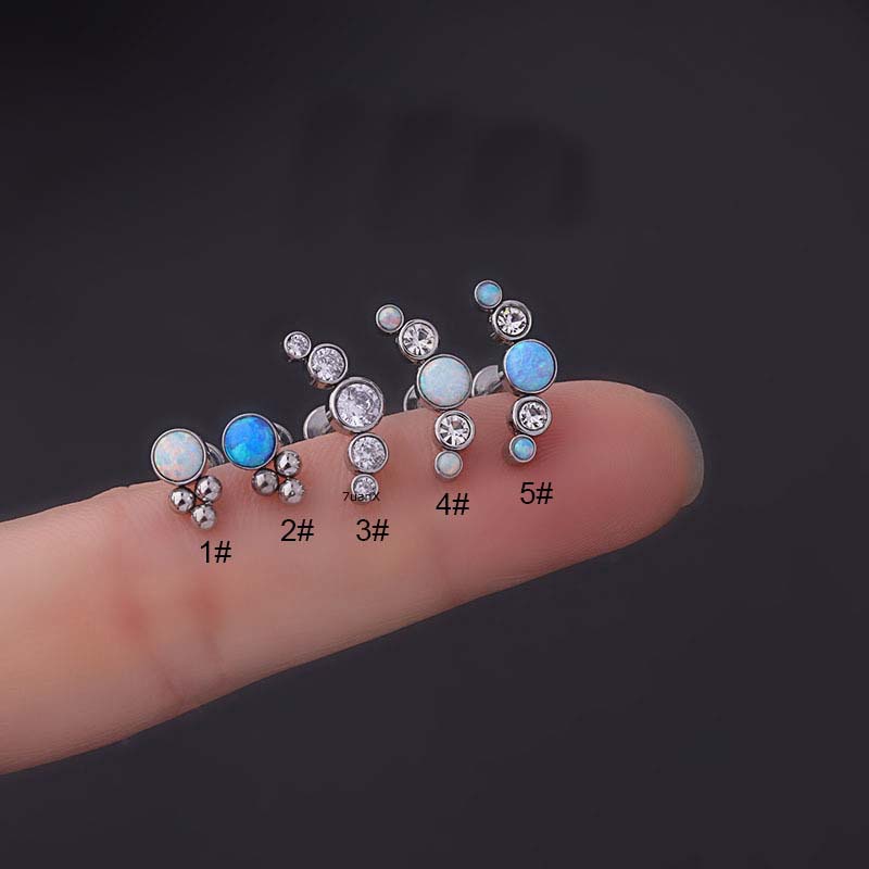 1pc Anting Tindik Bibir Bahan Stainless Steel