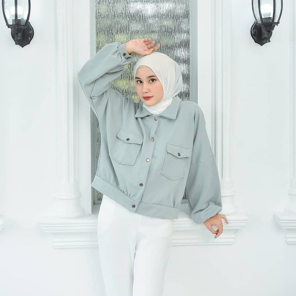 Nara Grosir - Olin Button Jaket | Jaket Wanita Allsize fit to XL