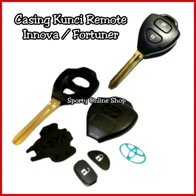 Casing Remote Kunci Mobil Innova New / Fortuner 2 Tombol