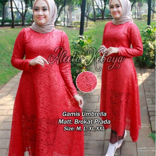 Gamis Umbrella Brokat Prada