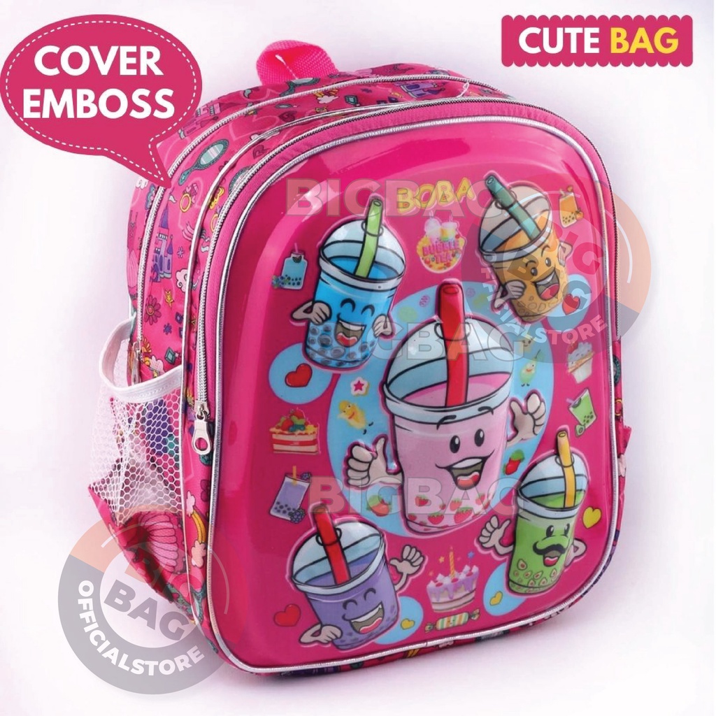 PTS - Tas Ransel Anak Sekolah - RANSEL TIMBUL EMBOSS TAS UNICORN - RANSEL BOBA DONAT RANSEL EMBOSS LED  - RANSEL BOBBA - TAS BOBA ANAK SEKOLAH - Tas Sekolah Anak - Tas Anak Sekolah Tas Anak SD Tas Anak TK Promo Diskon Termurah Terlaris Terbaru Best Seller