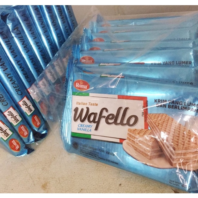 Roma Wafello Cream Vanilla 10 bungkus @48 gr