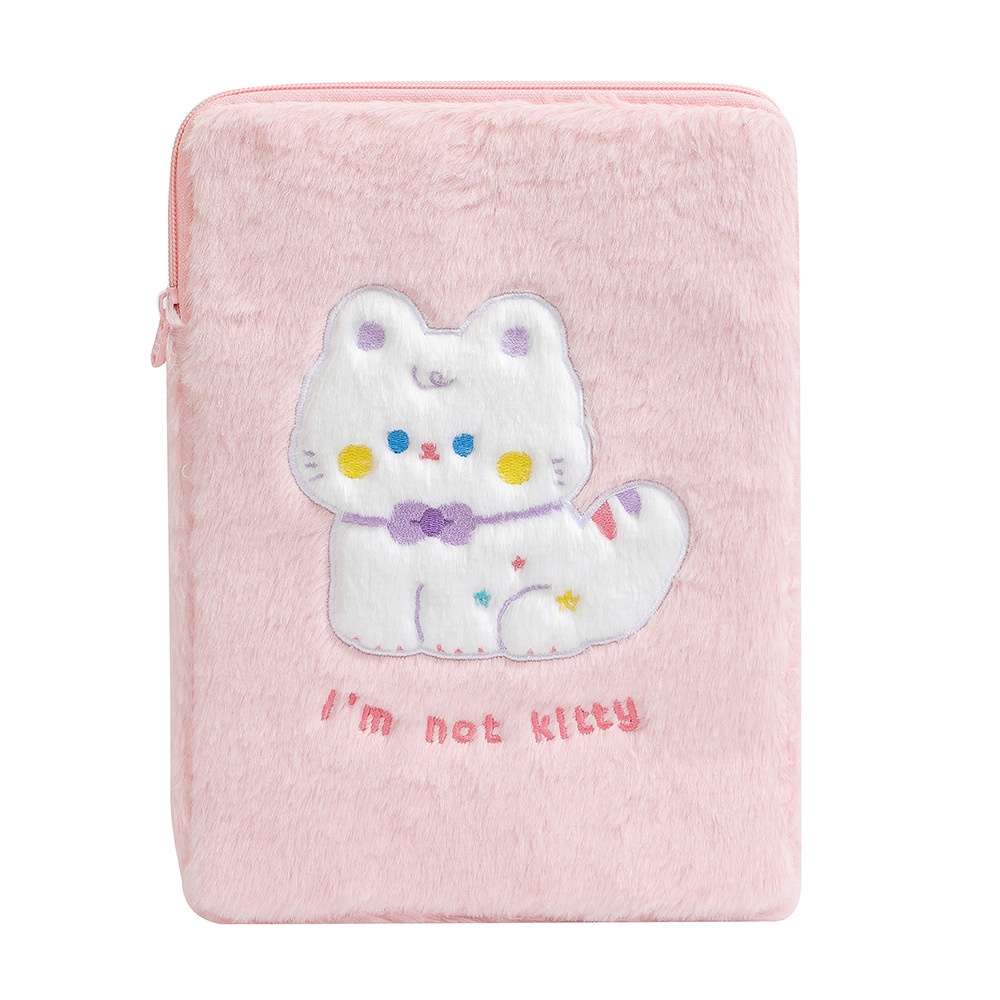 Tempat Ipad Sleeve Case Bulu Kitty Tas penyimpan iPad pouch sleeve iPad tablet sarung iPad tablet kekinian import berkualitas