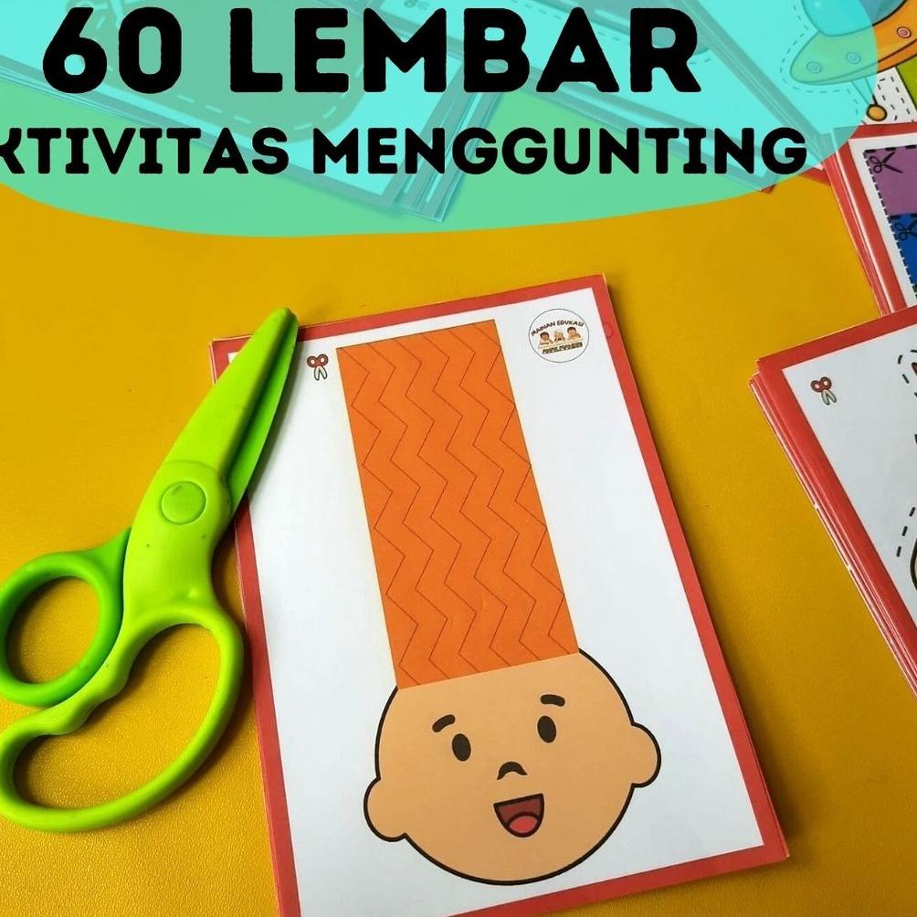 Worksheet Aktivitas Menggunting Mainan Motorik Halus Anak Mainan Edukasi Anak 1 2 3 4 5 Tahun Tk Pau