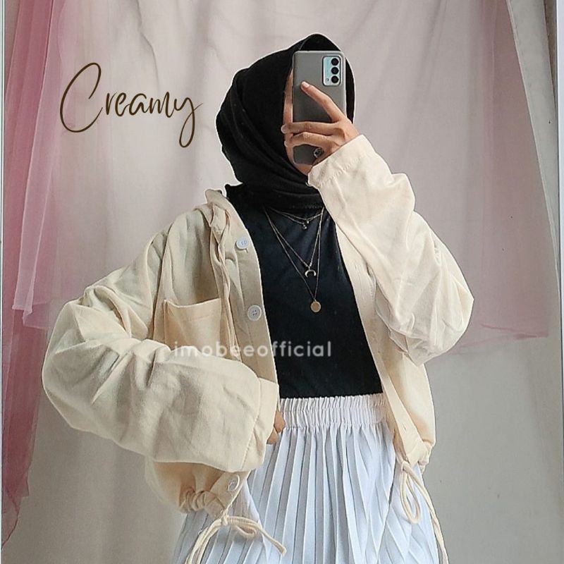 CANDY BUTTON OVERSIZE CROP //JAKET BUTTON OVERSIZE